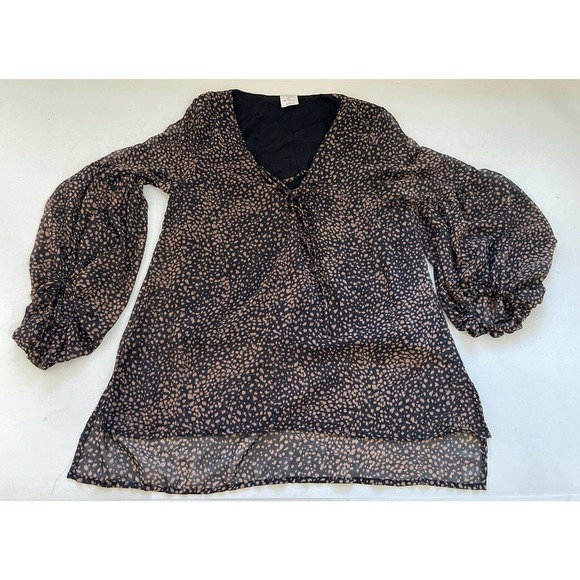 BY TOGETHER WOMEN'S Blouse/SHIRT/Top 3/4 Sleeve FLOWY Lined EUC‎ - Picture 1 of 10